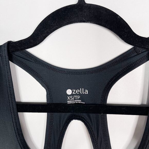 Zella XSmall XS Black Cut Out Racerback Workout Tank Top Scoop Neck Womens - Picture 7 of 9